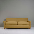  Front View of 4 seater sofa in Laidback Linen Ochre - Nicola Harding & Co. 