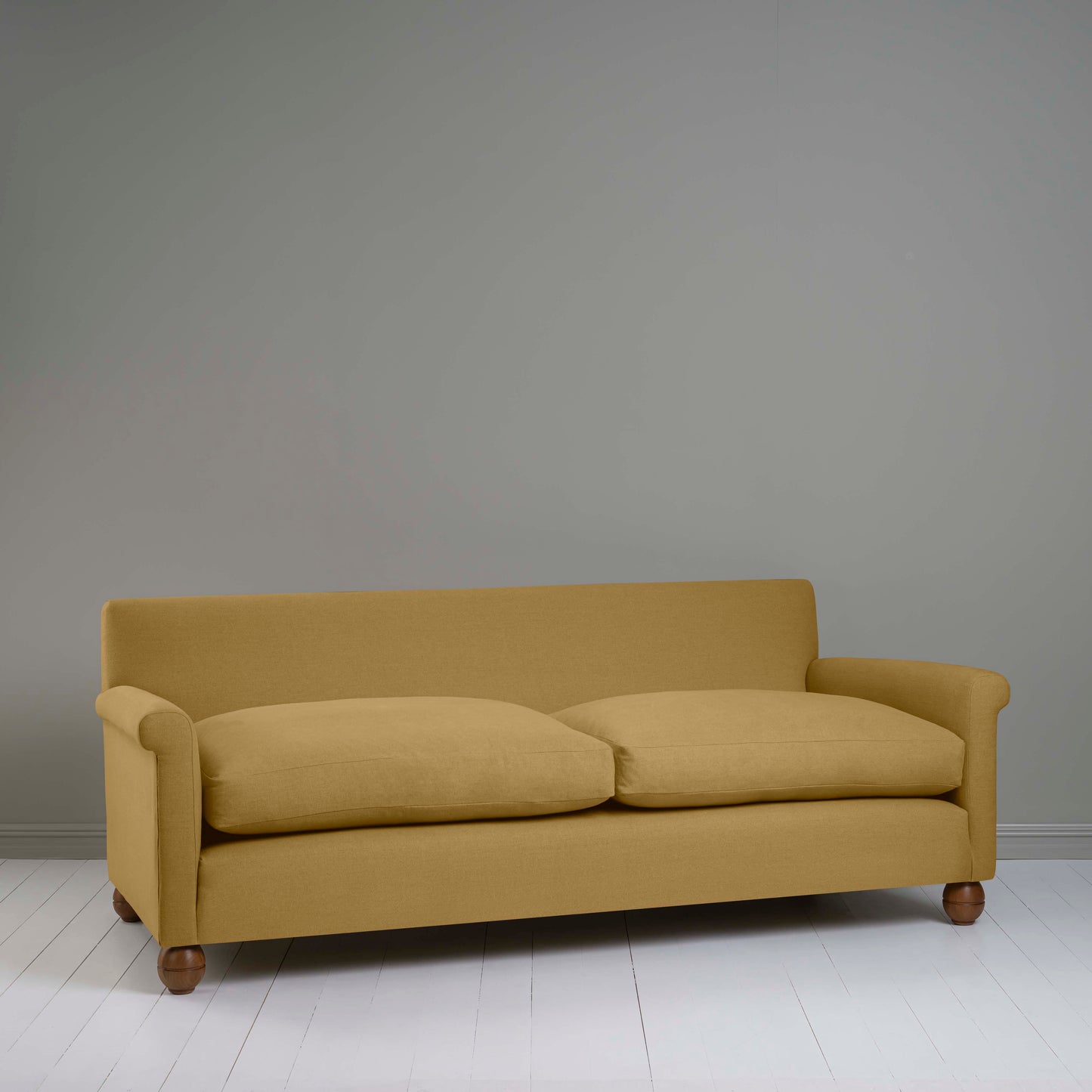 Idler 4 seater sofa in Laidback Linen Ochre - Nicola Harding