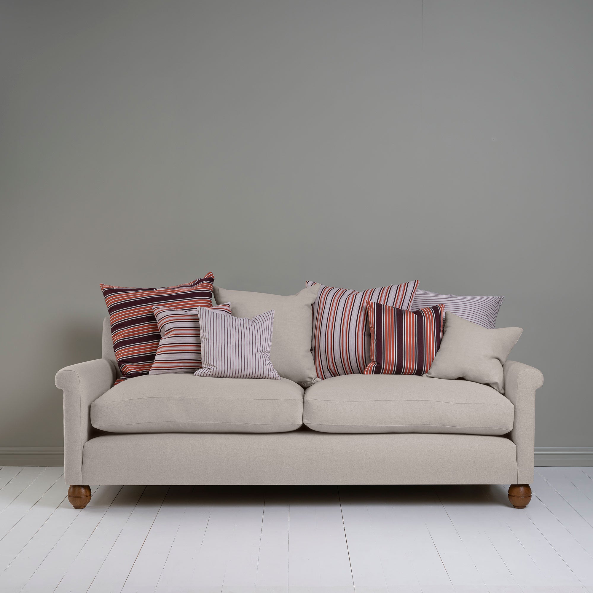  Idler 4 seater sofa in Laidback Linen Pearl Grey - Nicola Harding 