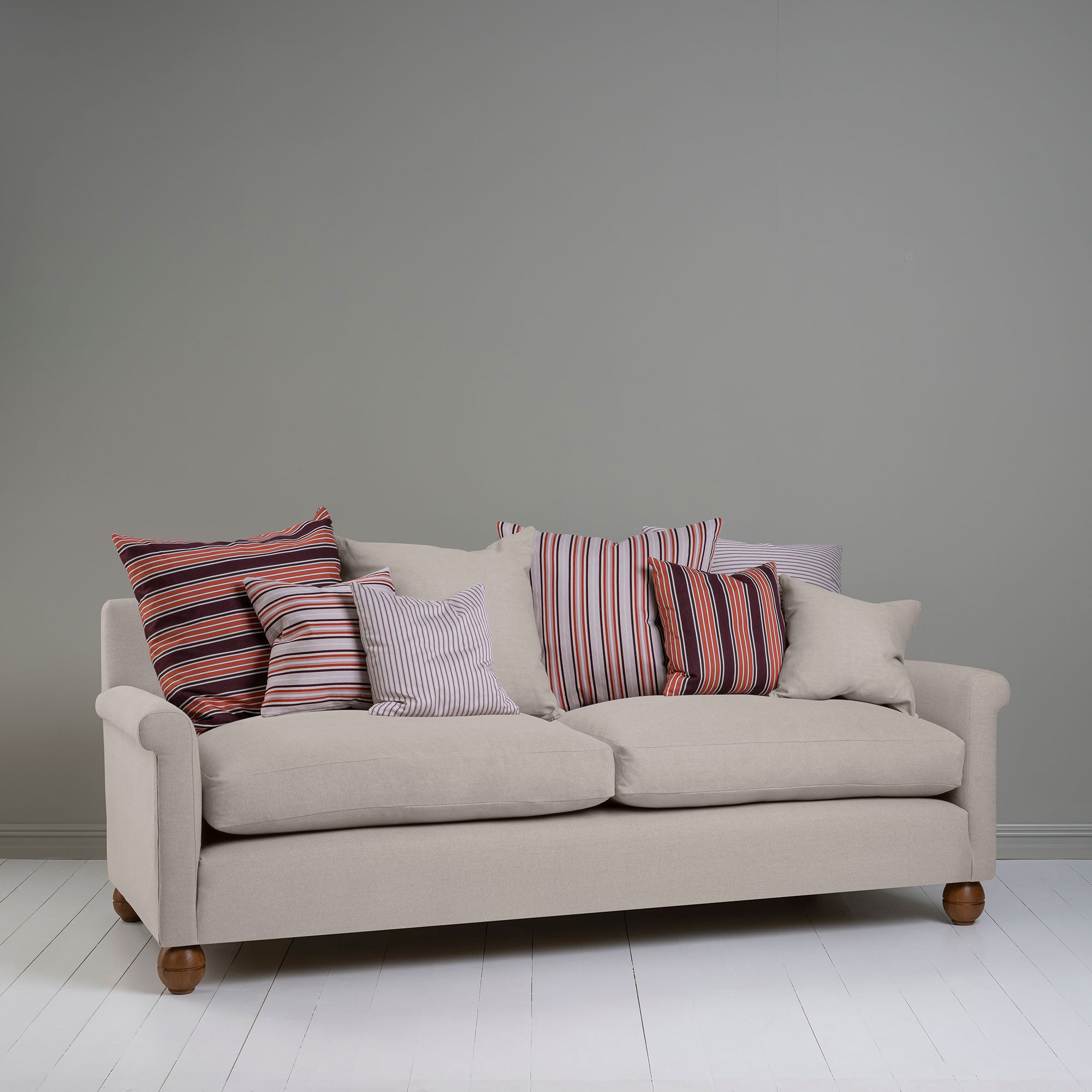  Idler 4 seater sofa in Laidback Linen Pearl Grey - Nicola Harding 