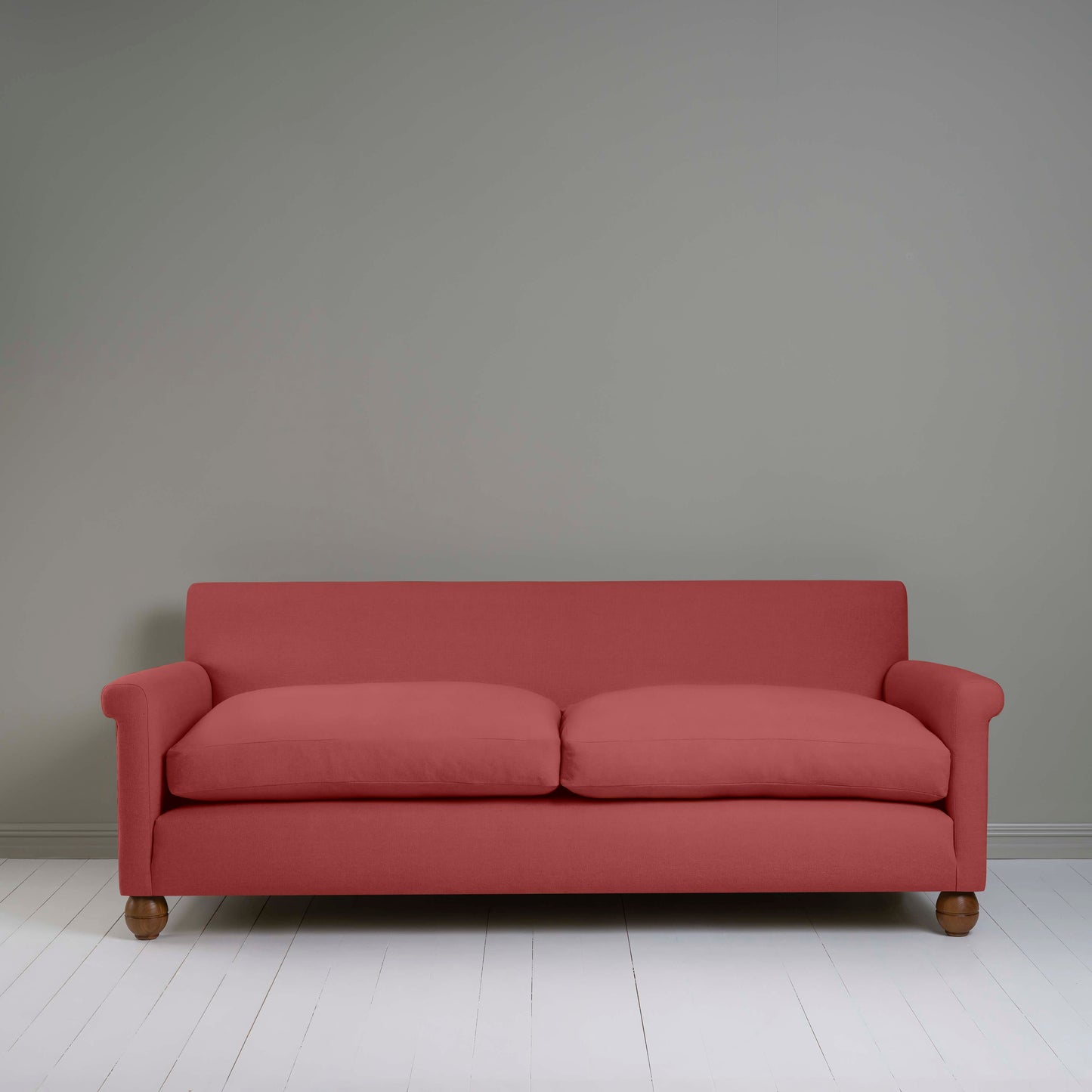 Idler 4 seater sofa in Laidback Linen Rouge - Nicola Harding