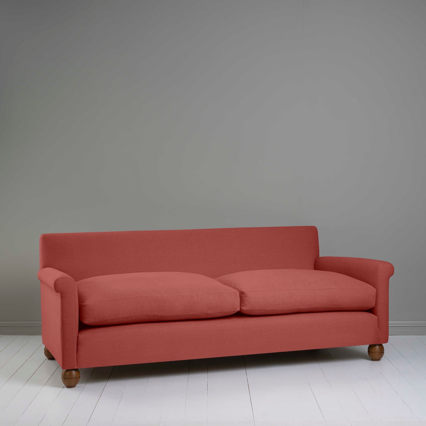 Idler 4 seater sofa in Laidback Linen Rouge - Nicola Harding