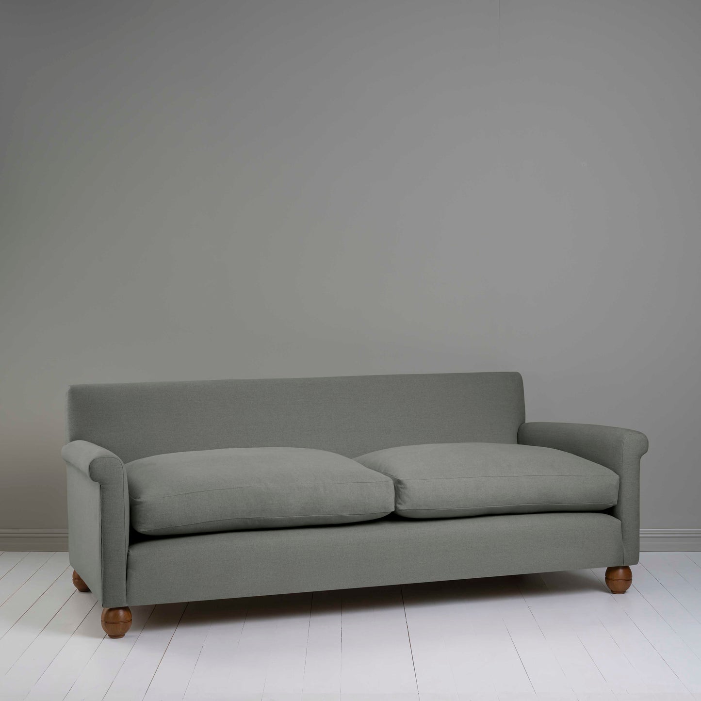 Idler 4 seater sofa in Laidback Linen Shadow - Nicola Harding