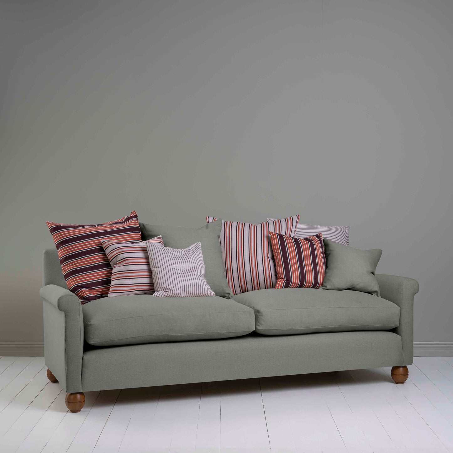 Idler 4 seater sofa in Laidback Linen Shadow - Nicola Harding