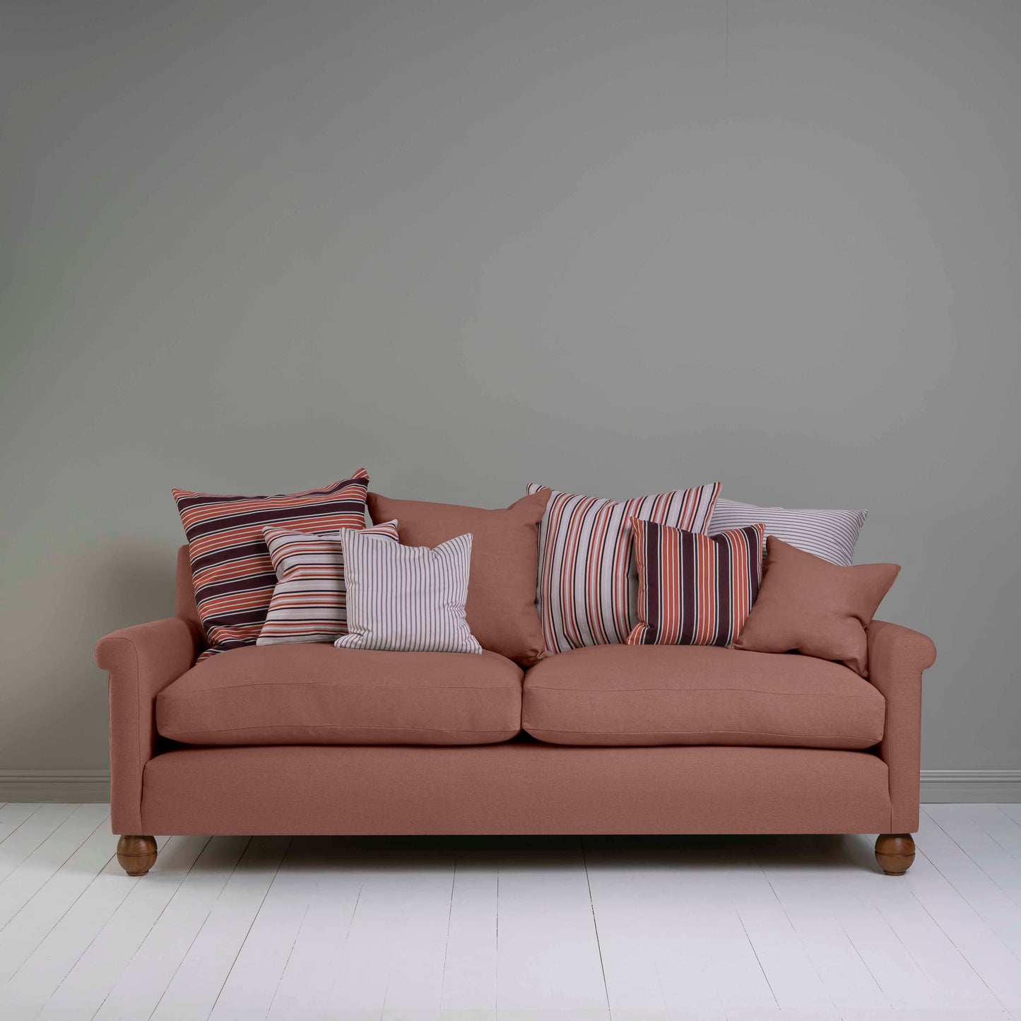 Idler 4 seater sofa in Laidback Linen Sweet Briar - Nicola Harding