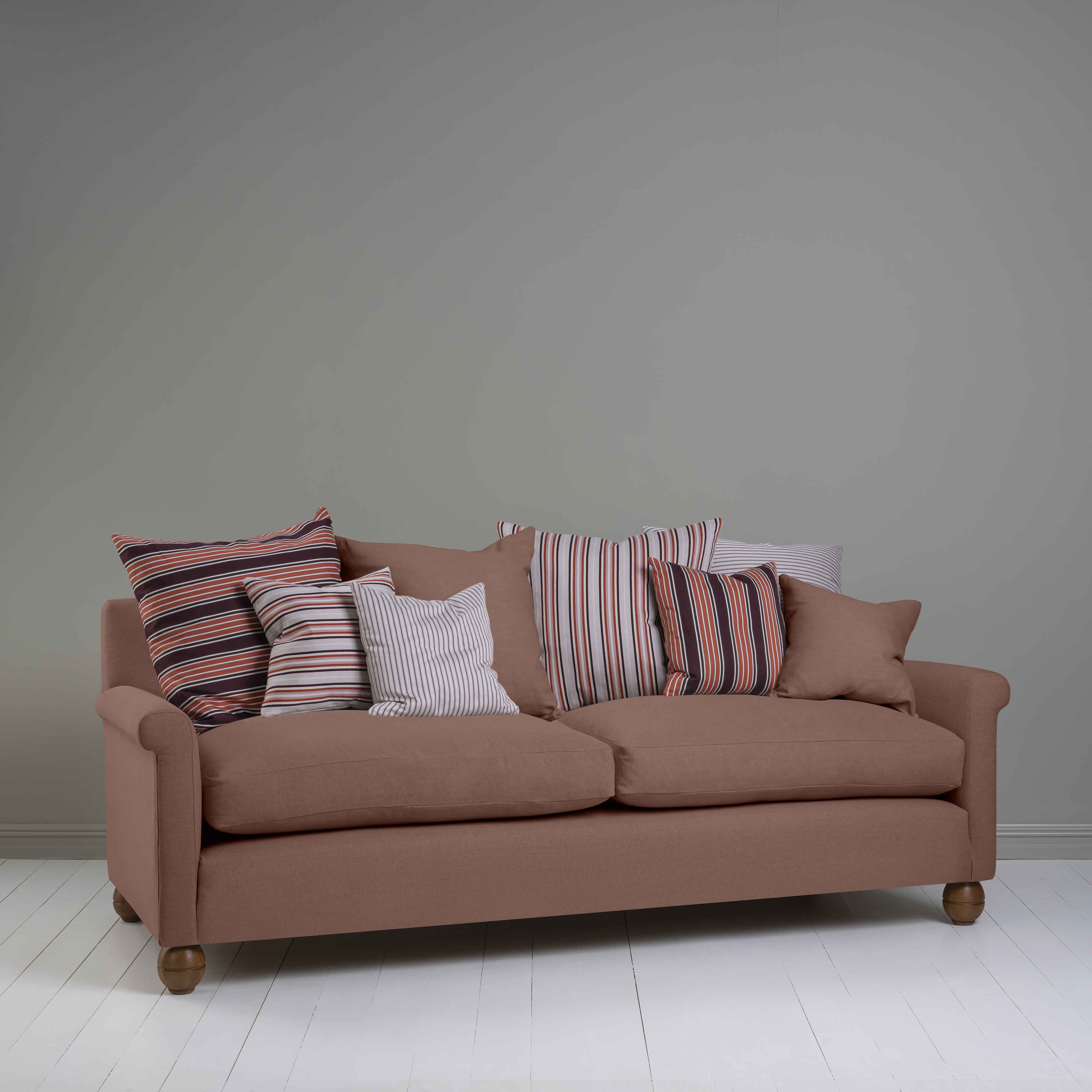  Idler 4 seater sofa in Laidback Linen Sweet Briar - Nicola Harding 