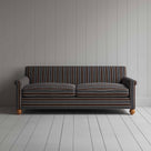  Front View of Idler 4 Seater Sofa in Regatta Cotton, Charcoal - Nicola Harding 