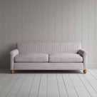  Idler 4 Seater Sofa in Ticking Cotton, Berry, Front View - Nicola Harding 