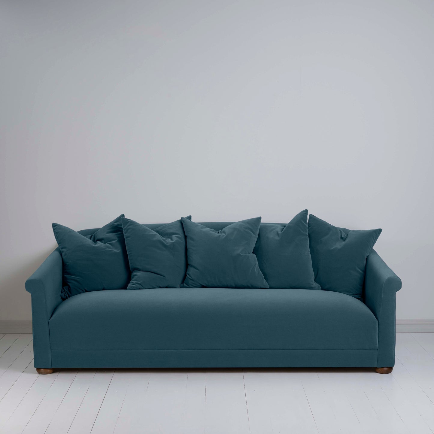 More the Merrier 4 Seater Sofa in Intelligent Velvet Aegean - Nicola Harding