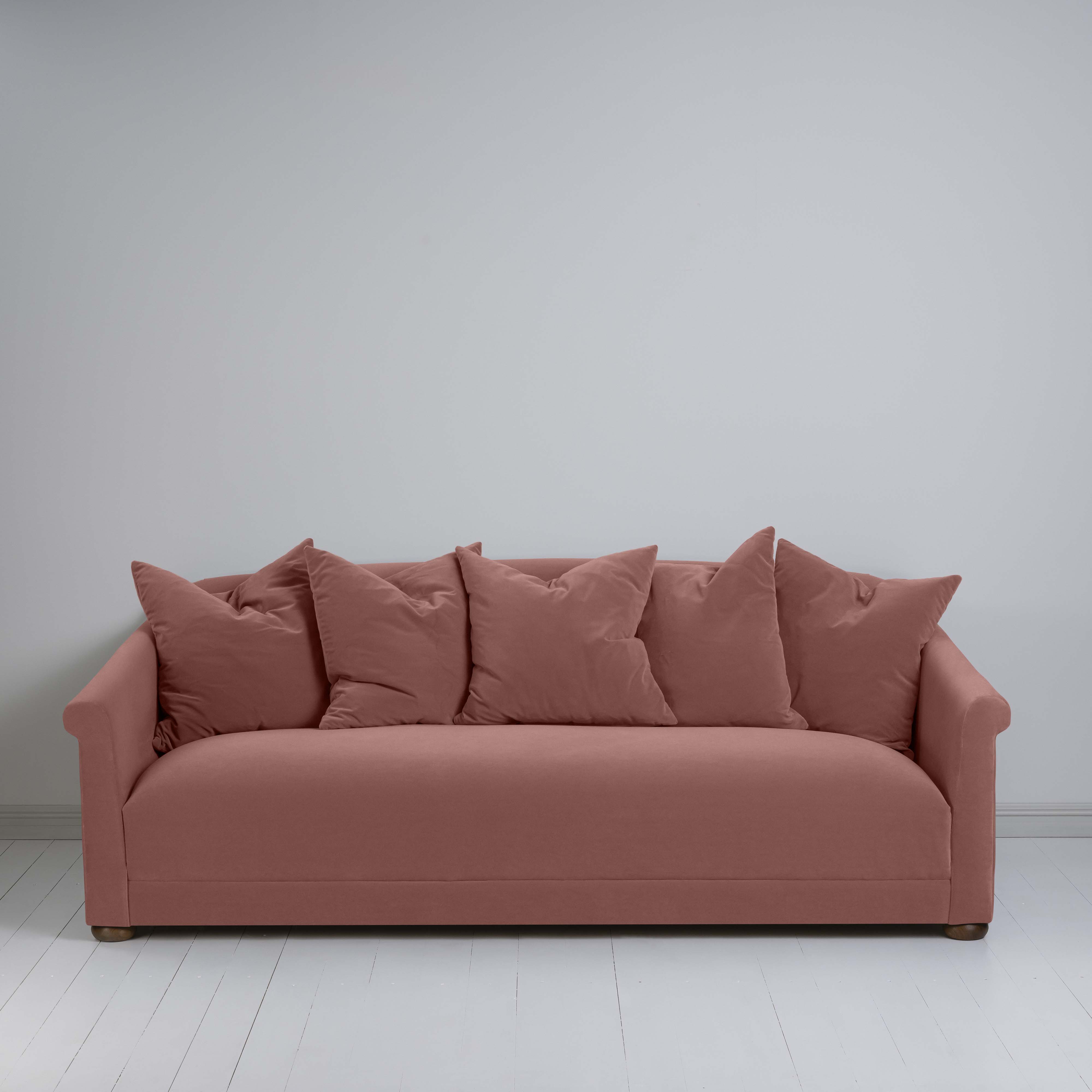  More the Merrier 4 Seater Sofa in Intelligent Velvet Damson - Nicola Harding 