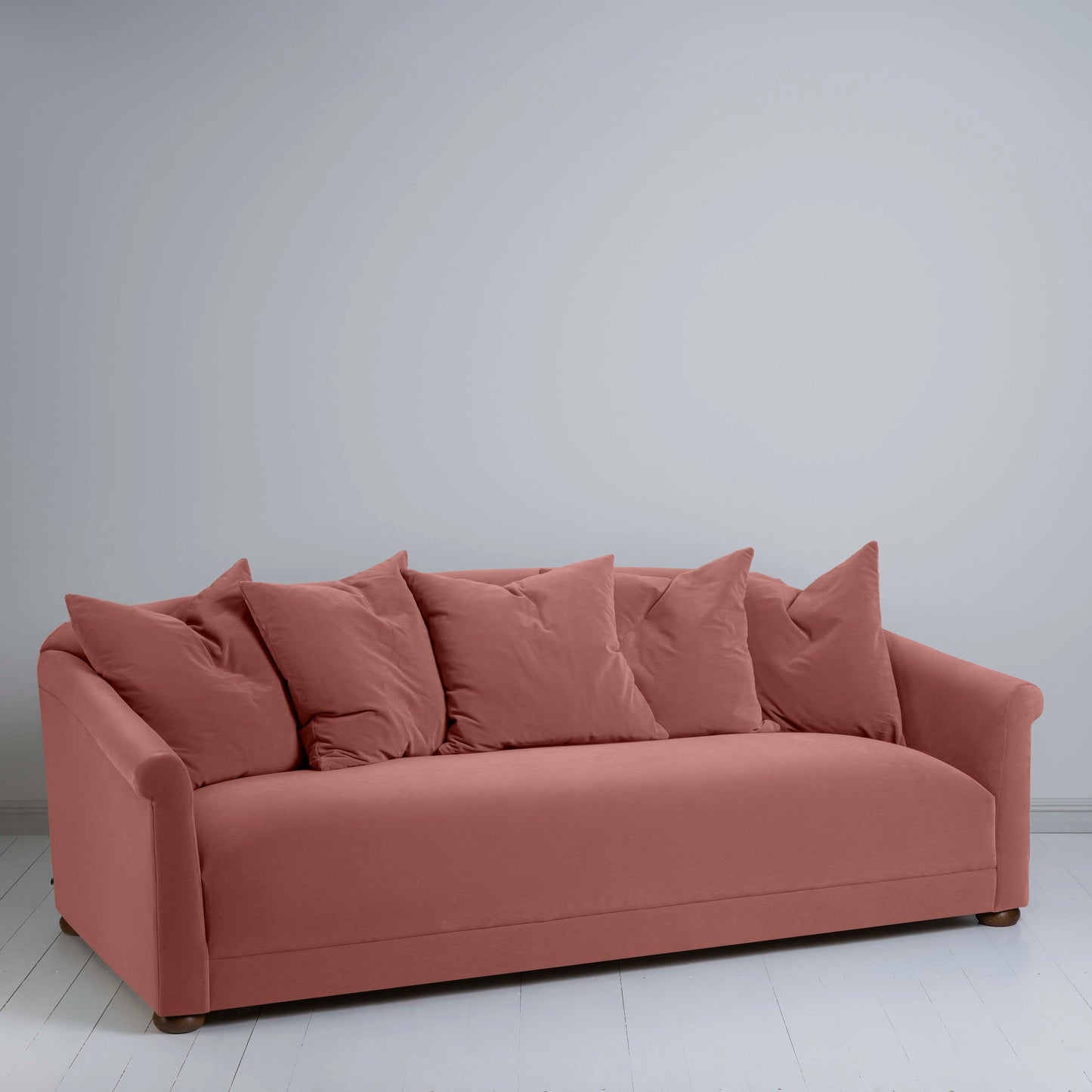 More the Merrier 4 Seater Sofa in Intelligent Velvet Damson - Nicola Harding