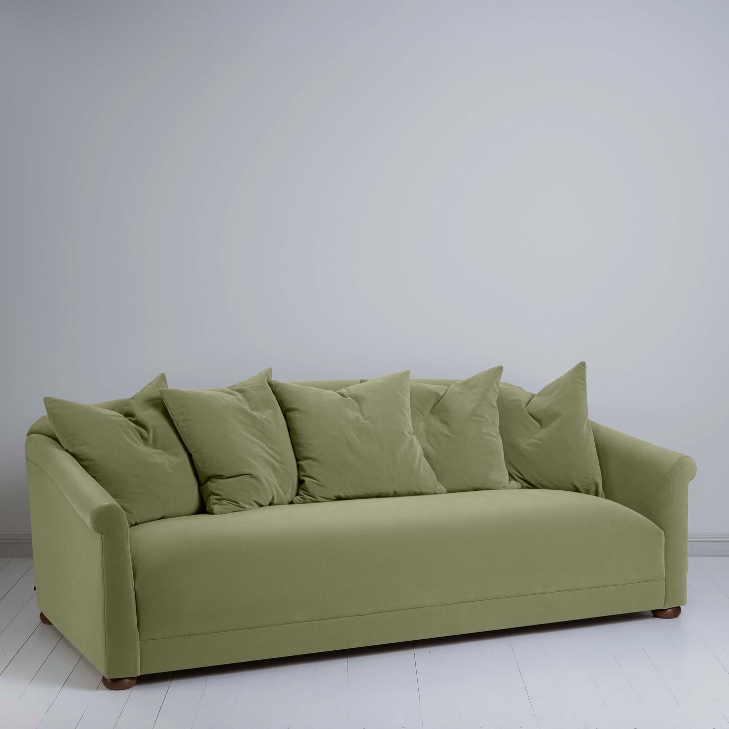 More the Merrier 4 Seater Sofa in Intelligent Velvet Green Tea - Nicola Harding