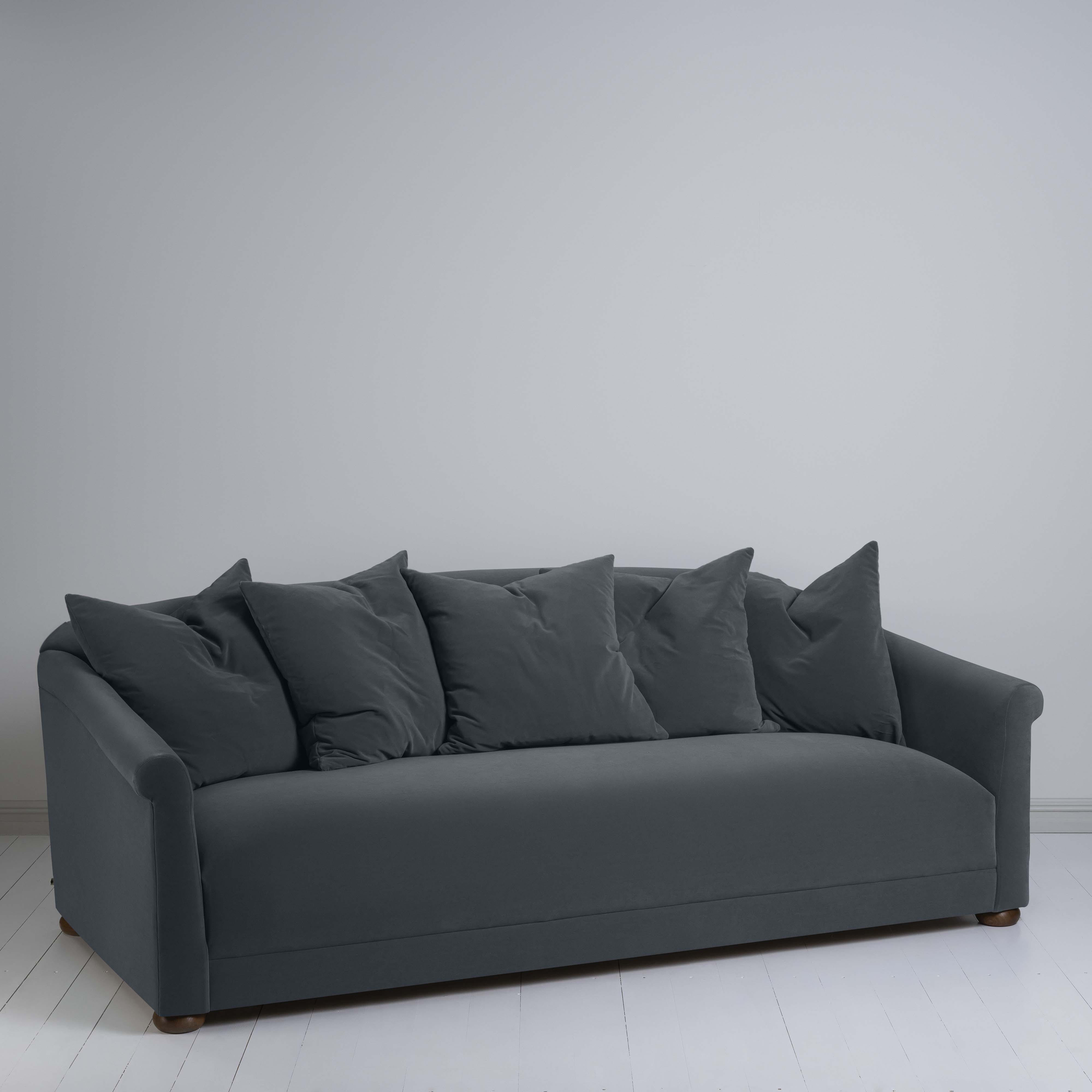  More the Merrier 4 Seater Sofa in Intelligent Velvet Mercury - Nicola Harding 