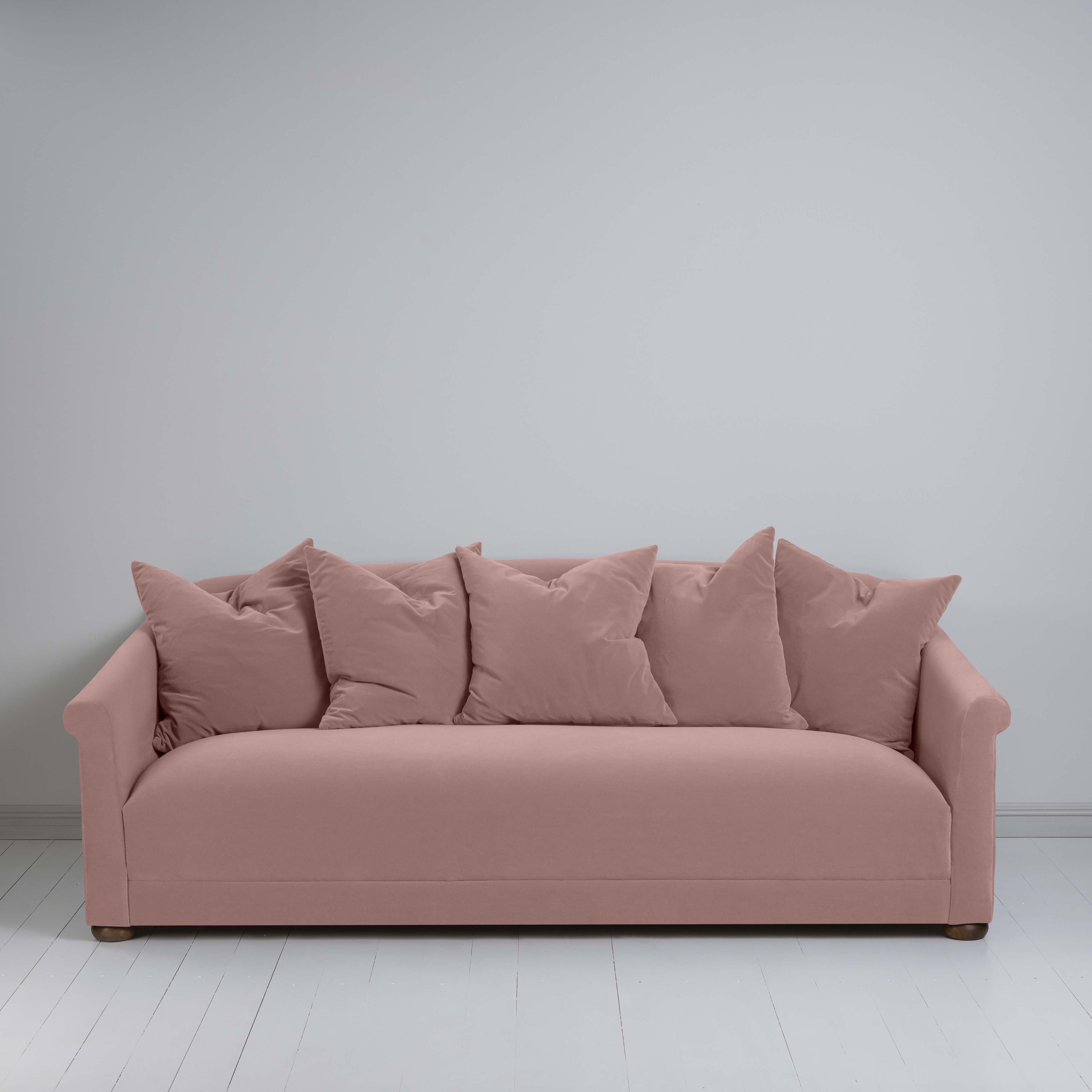  More the Merrier 4 Seater Sofa in Intelligent Velvet Rose - Nicola Harding 