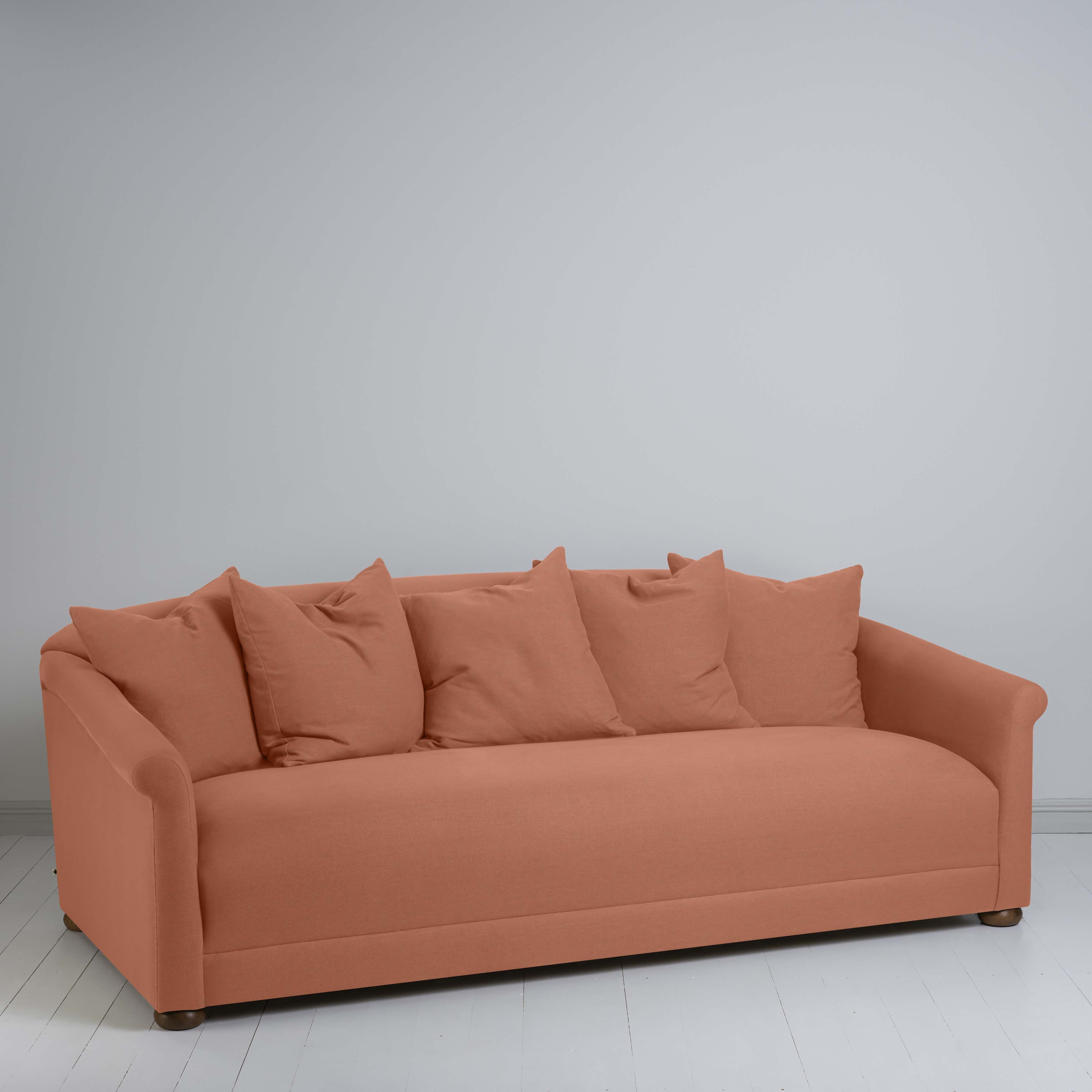  More the Merrier 4 Seater Sofa in Laidback Linen Cayenne - Nicola Harding 