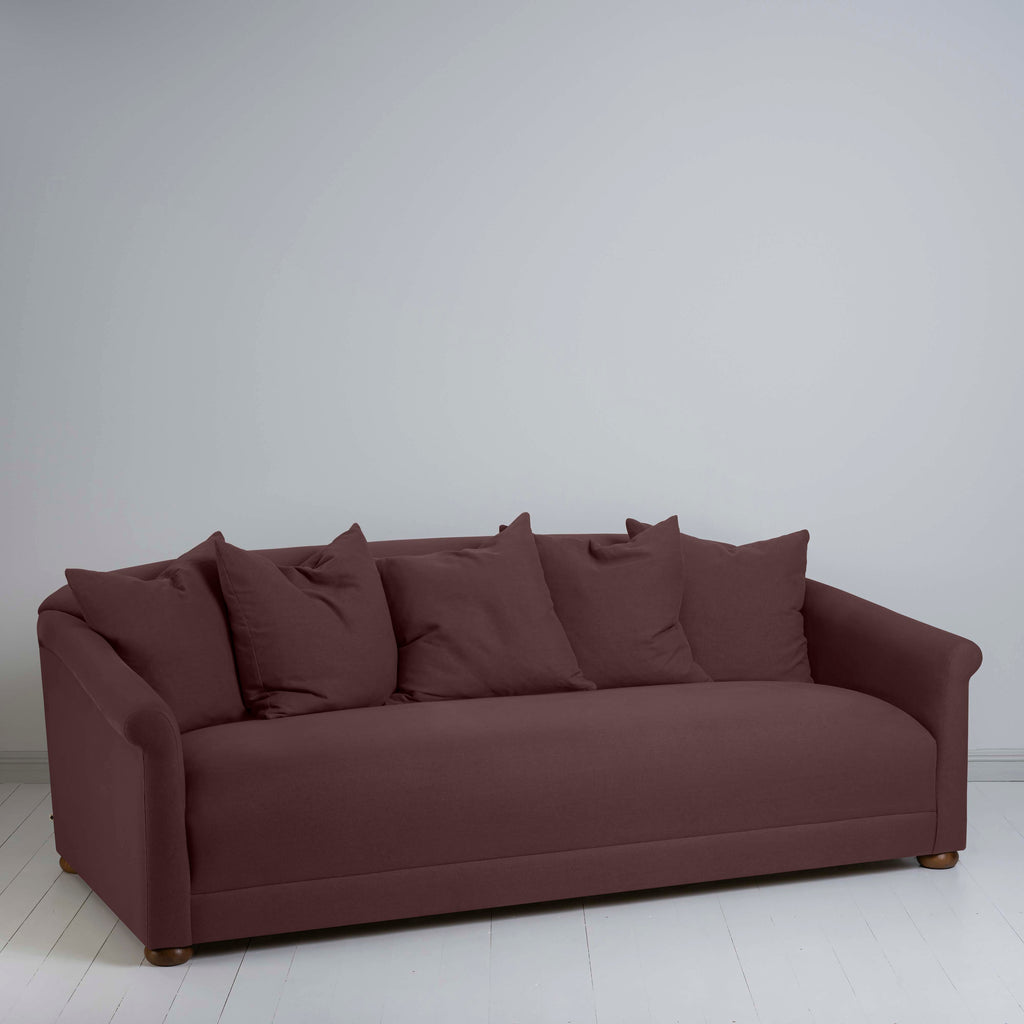  More the Merrier 4 Seater Sofa in Laidback Linen Damson - Nicola Harding 