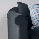  Arm Design Closeup of More the Merrier 4 Seater Sofa in Laidback Linen Midnight - Nicola Harding 