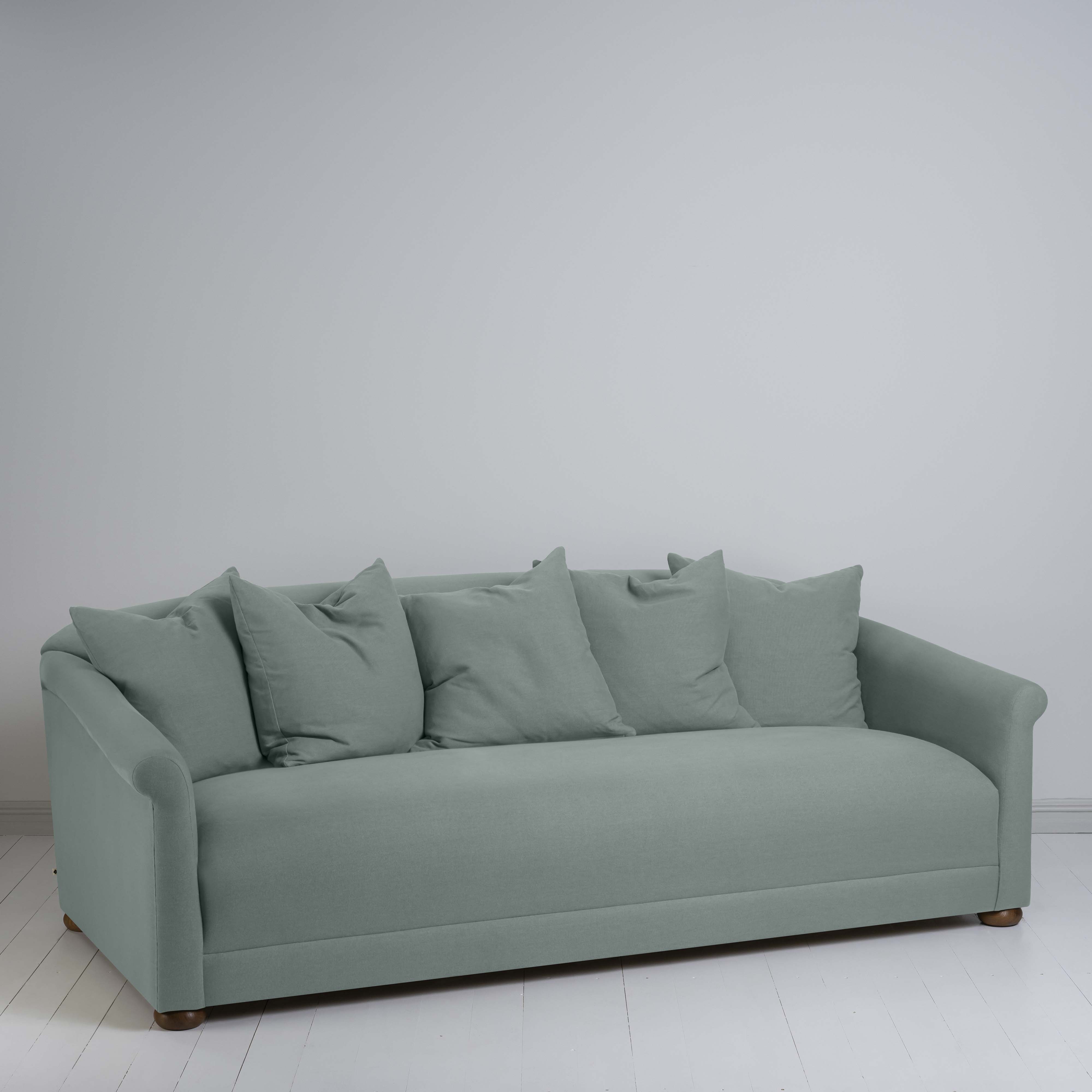  More the Merrier 4 Seater Sofa in Laidback Linen Mineral - Nicola Harding 