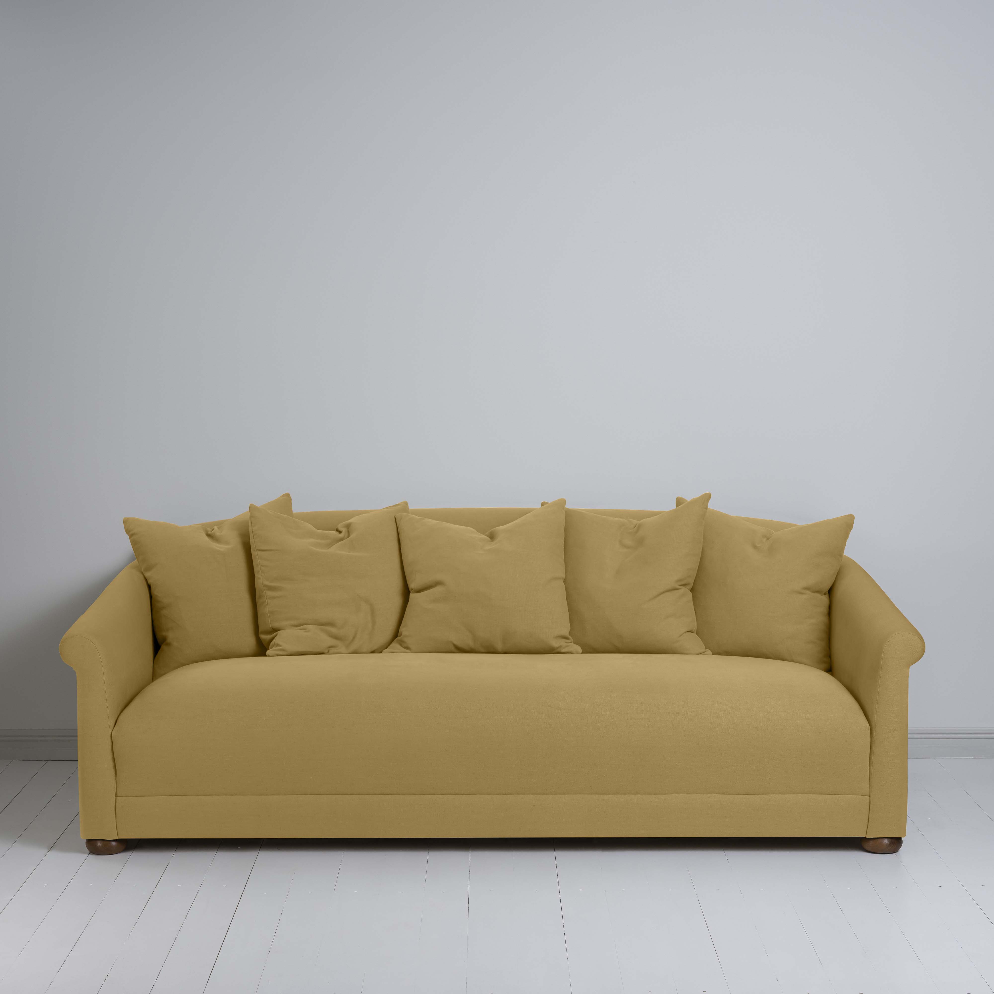  More the Merrier 4 Seater Sofa in Laidback Linen Ochre - Nicola Harding 