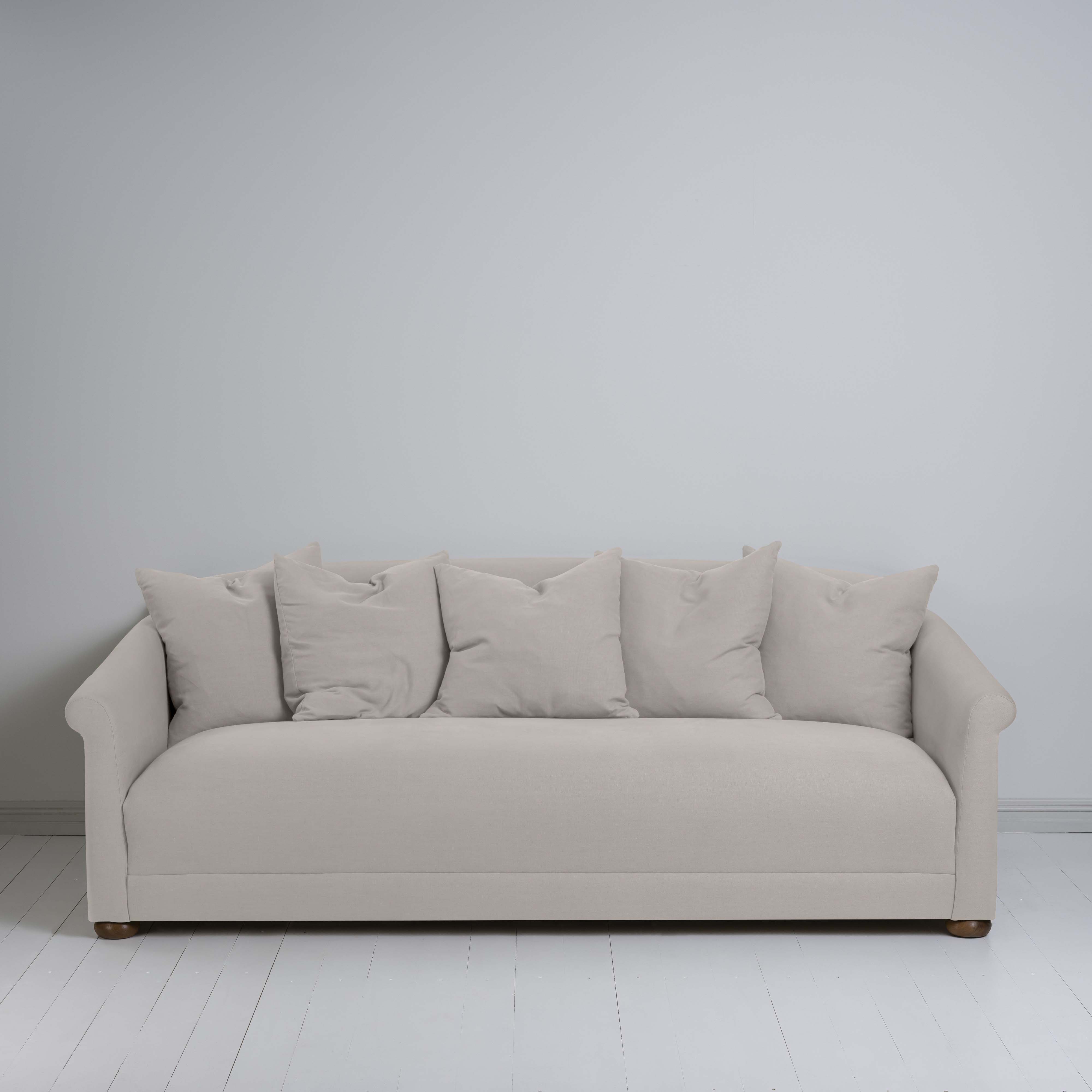  More the Merrier 4 Seater Sofa in Laidback Linen Pearl Grey - Nicola Harding 