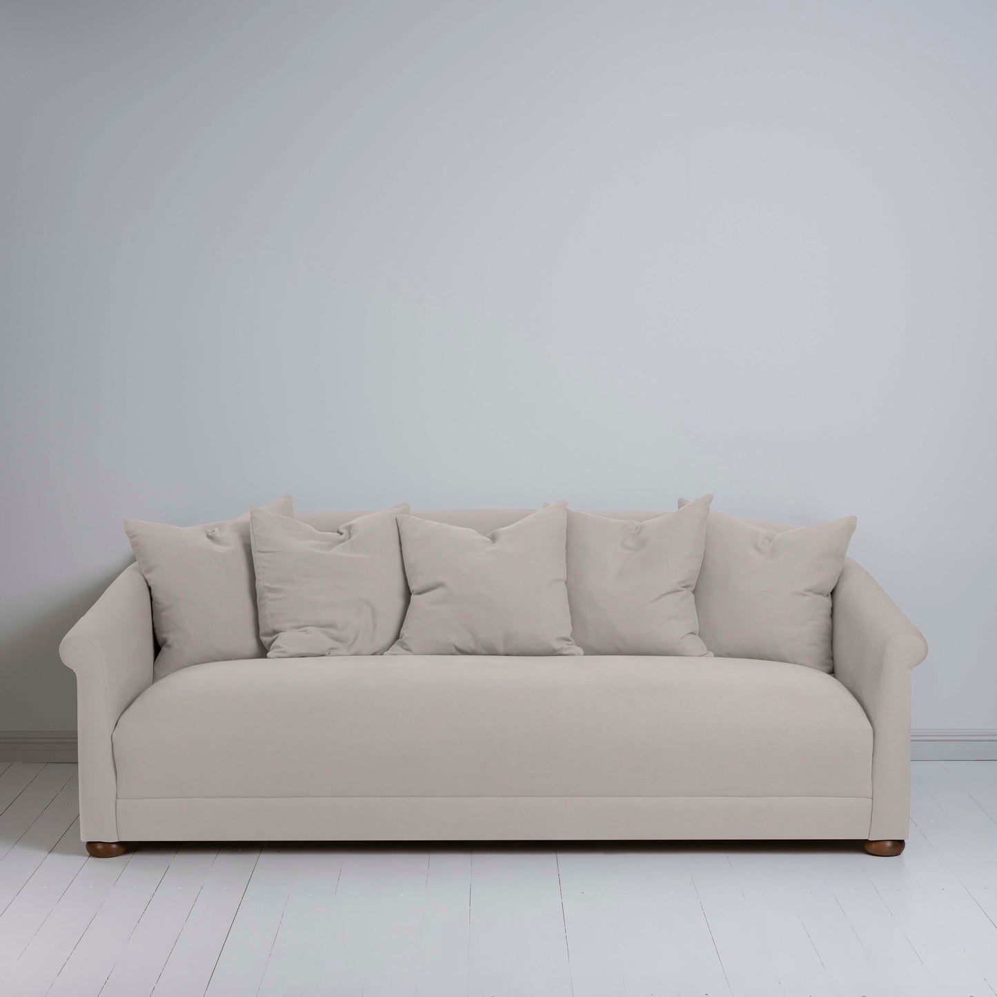 More the Merrier 4 Seater Sofa in Laidback Linen Pearl Grey - Nicola Harding