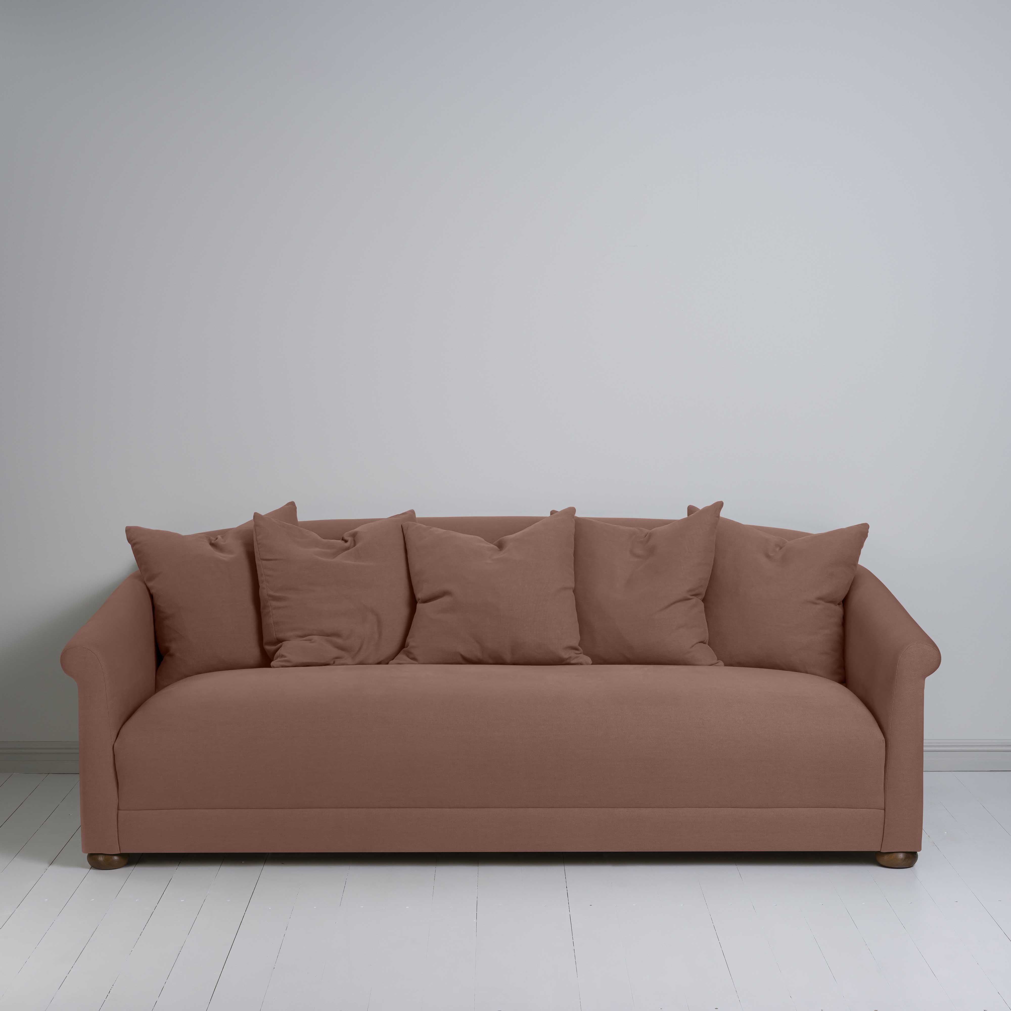  More the Merrier 4 Seater Sofa in Laidback Linen Sweet Briar - Nicola Harding 