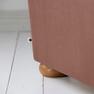  More the Merrier 4 Seater Sofa in Laidback Linen Sweet Briar, Foot Closeup With NiX Special tag - Nicola Harding 