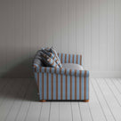  Side View of 4 Seater Sofa in Regatta Cotton, Blue - Nicola Harding 