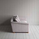  Side View of 4 Seater Sofa in Ticking Cotton, Berry - Nicola Harding 