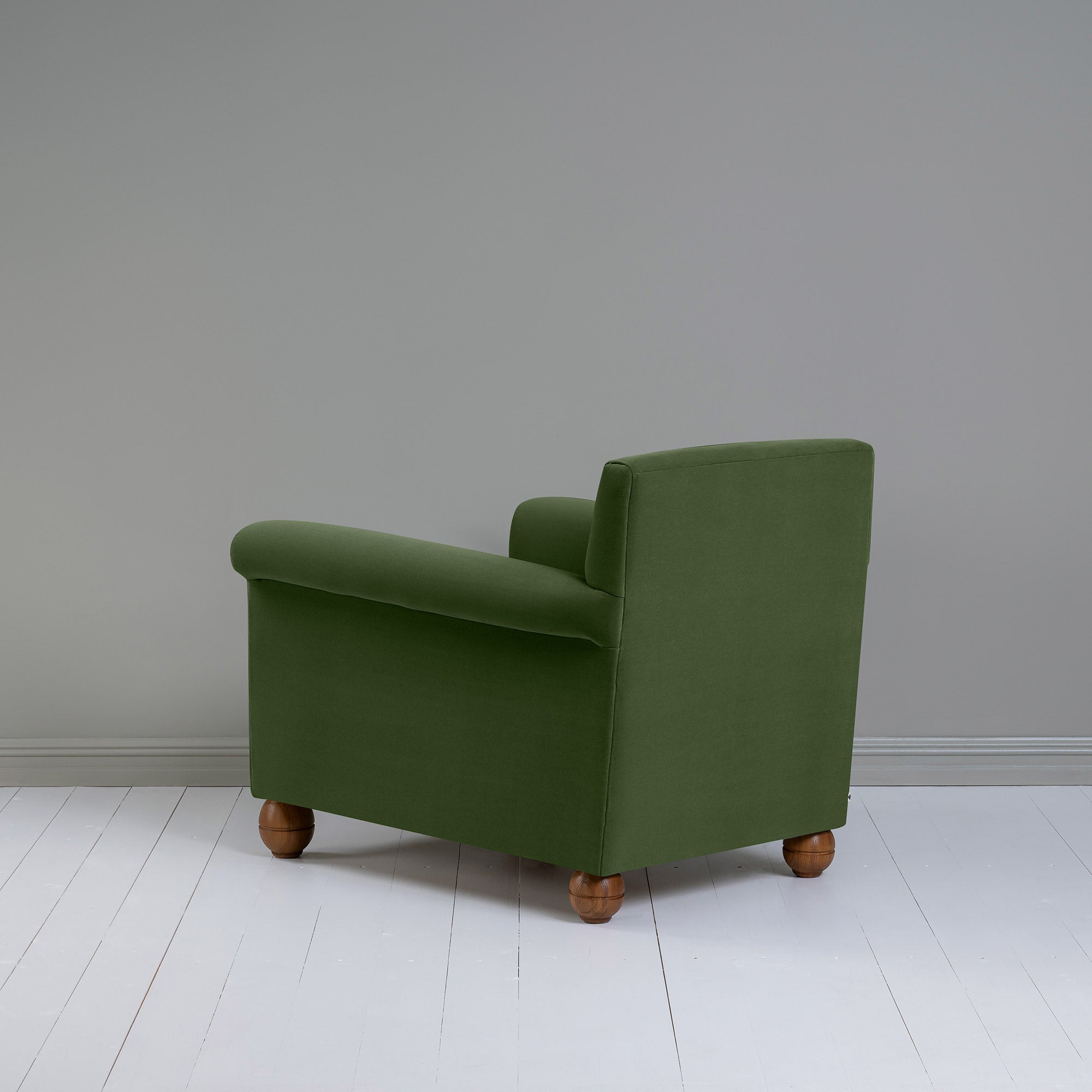  Idler Armchair in Intelligent Velvet Juniper - Nicola Harding 