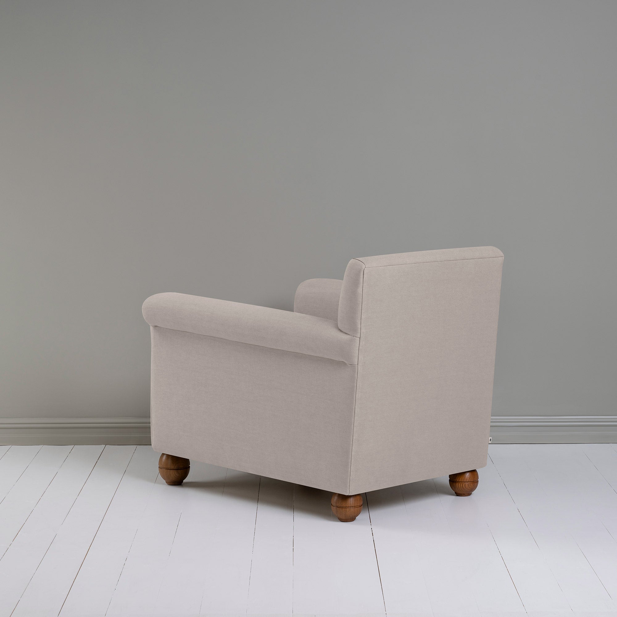  Idler Armchair in Laidback Linen Pearl Grey - Nicola Harding 