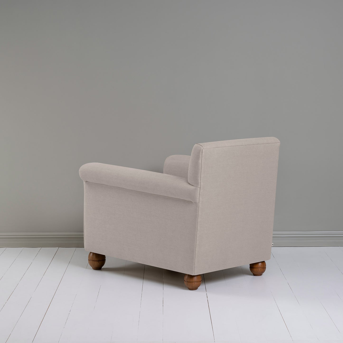 Idler Armchair in Laidback Linen Pearl Grey - Nicola Harding