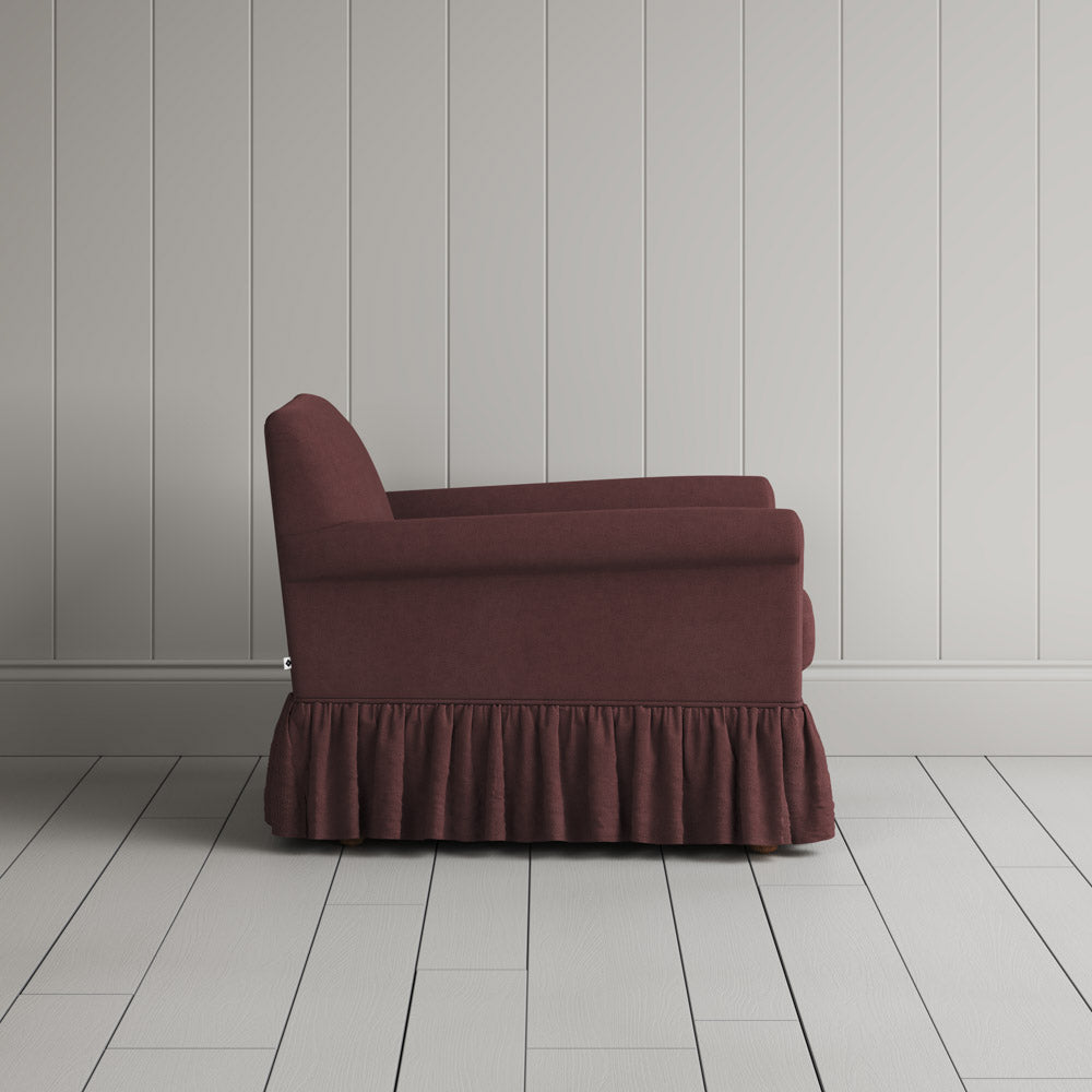  Curtain Call Armchair in Laidback Linen Damson 