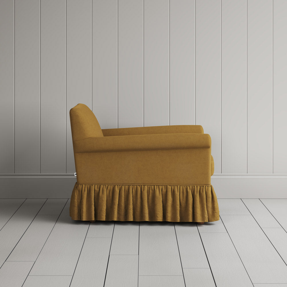  Curtain Call Armchair in Laidback Linen Ochre 