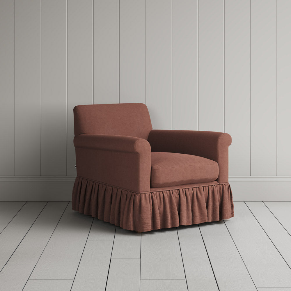  Curtain Call Armchair in Laidback Linen Sweet Briar 