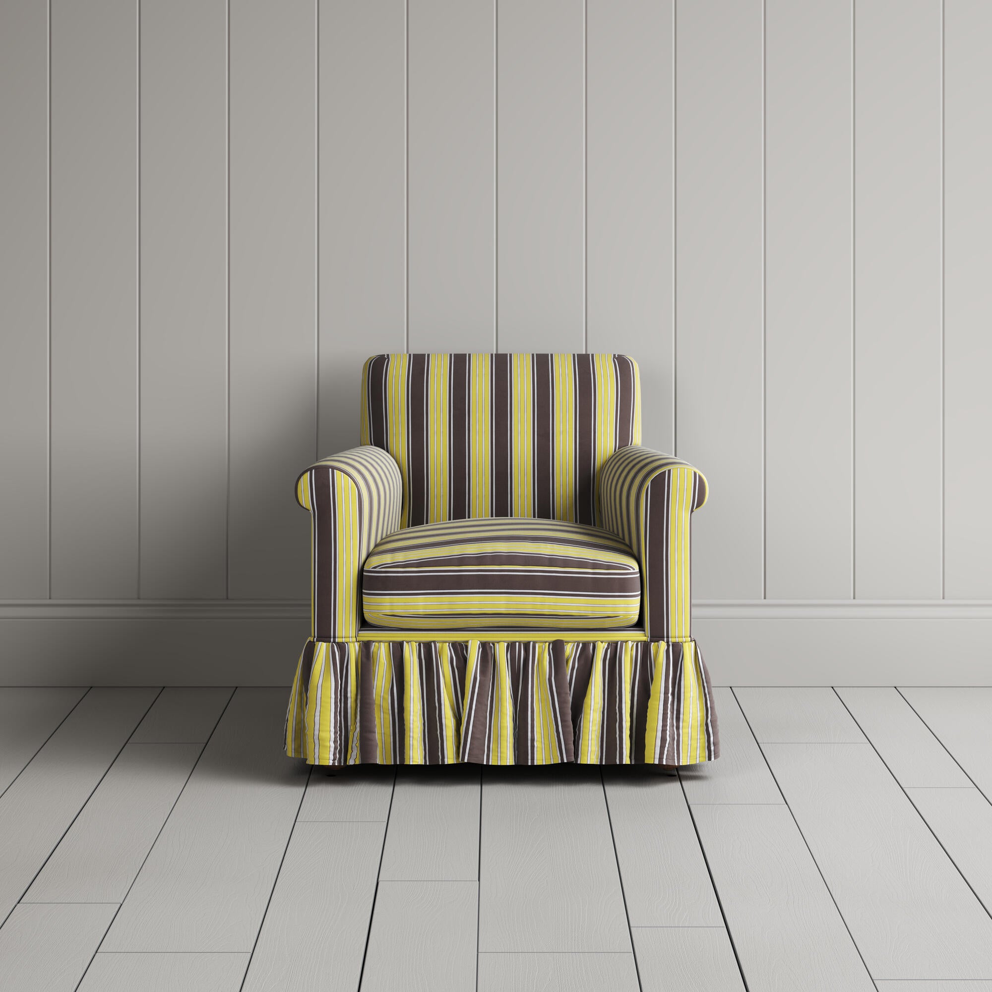  Curtain Call Armchair in Regatta Cotton, Custard 