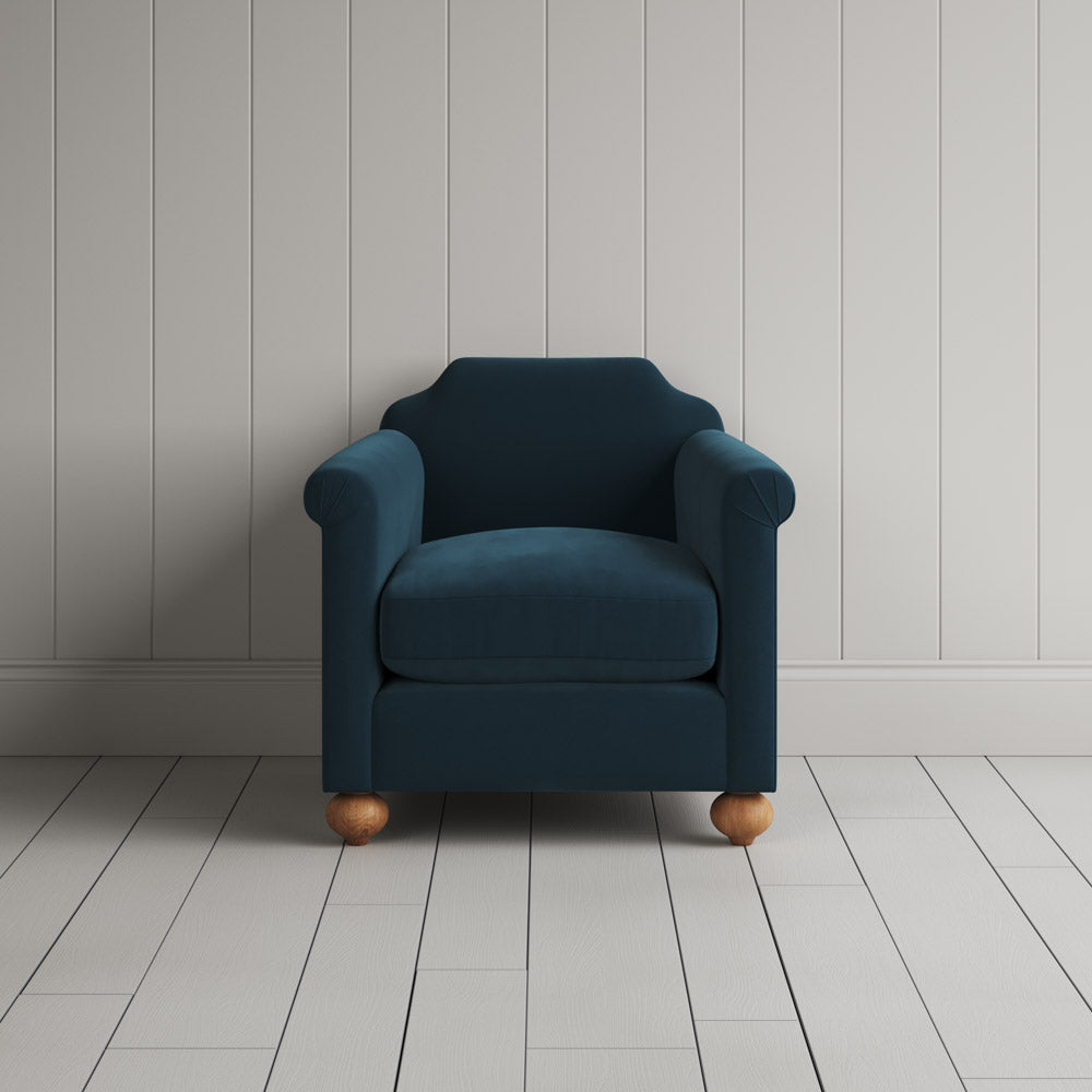  Dolittle Armchair in Intelligent Velvet Aegean 