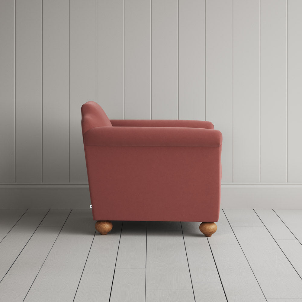 Dolittle Armchair in Intelligent Velvet Damson 
