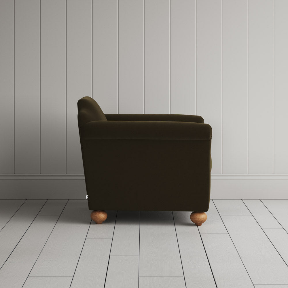  Dolittle Armchair in Intelligent Velvet Seaweed 
