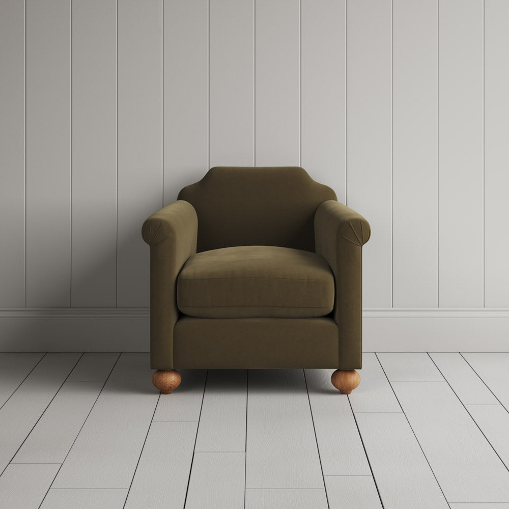 Dolittle Armchair in Intelligent Velvet Sepia