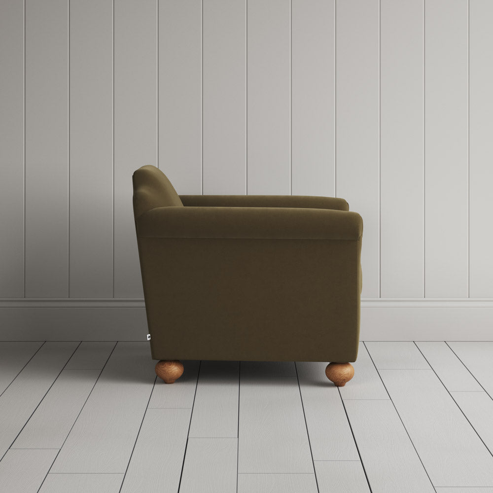  Dolittle Armchair in Intelligent Velvet Sepia 