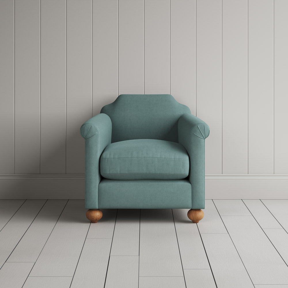  Dolittle Armchair in Laidback Linen Cerulean 