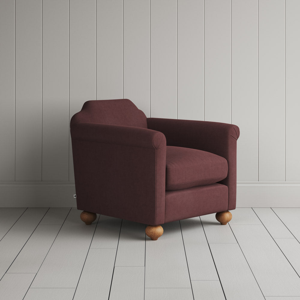 Dolittle Armchair in Laidback Linen Damson