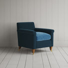 Idler Armchair in Intelligent Velvet Aegean Frame and Classic Corduroy Harbour Blue Seat
