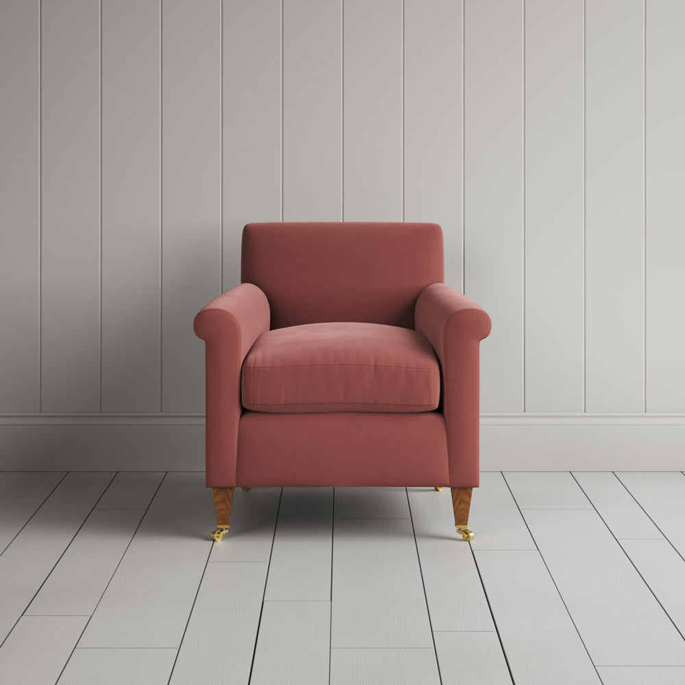  Idler Armchair in Intelligent Velvet Damson 
