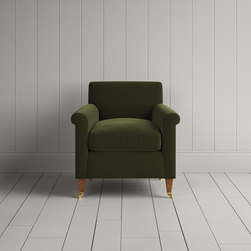 Idler Armchair in Intelligent Velvet Juniper