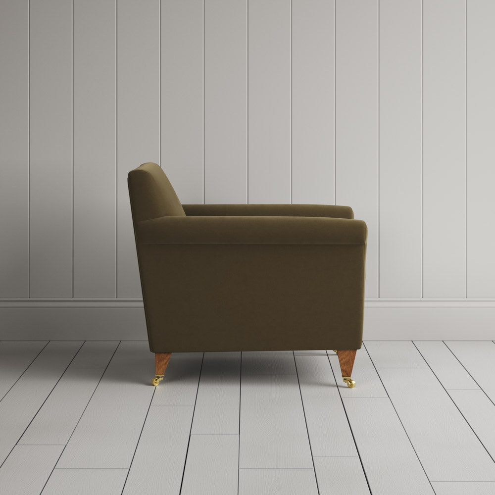 Idler Armchair in Intelligent Velvet Sepia