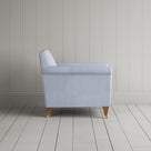 Idler Armchair in Ticking Aqua Brown Frame and Classic Corduroy Stone Beige Seat