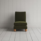 Front View of Perch Slipper Armchair in Intelligent Velvet Juniper