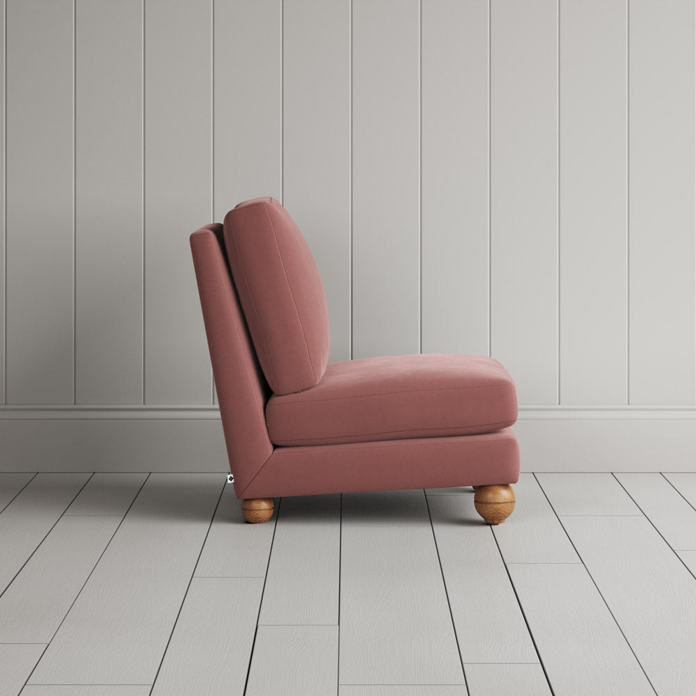  Perch Slipper Armchair in Intelligent Velvet Rose 